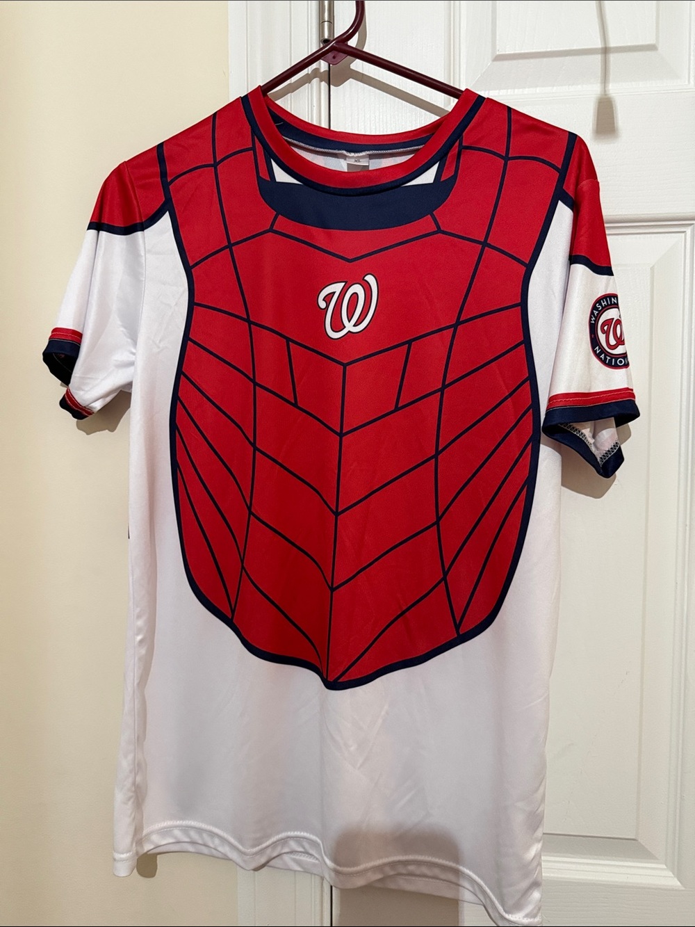 Washington Nationals Red & White Graphic Baseball Tee